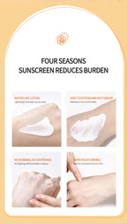 SPF50+ Sunscreen Lotion Lightweight Non-Greasy UV Protection Face Body Sunscreen Lasting Moisturizing Refreshing Sunburn Defense