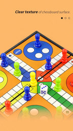 International Ludo Board Game for Kids: Portable Folding Chess Set, Educational Toy, Party Table Game for Elementary Students