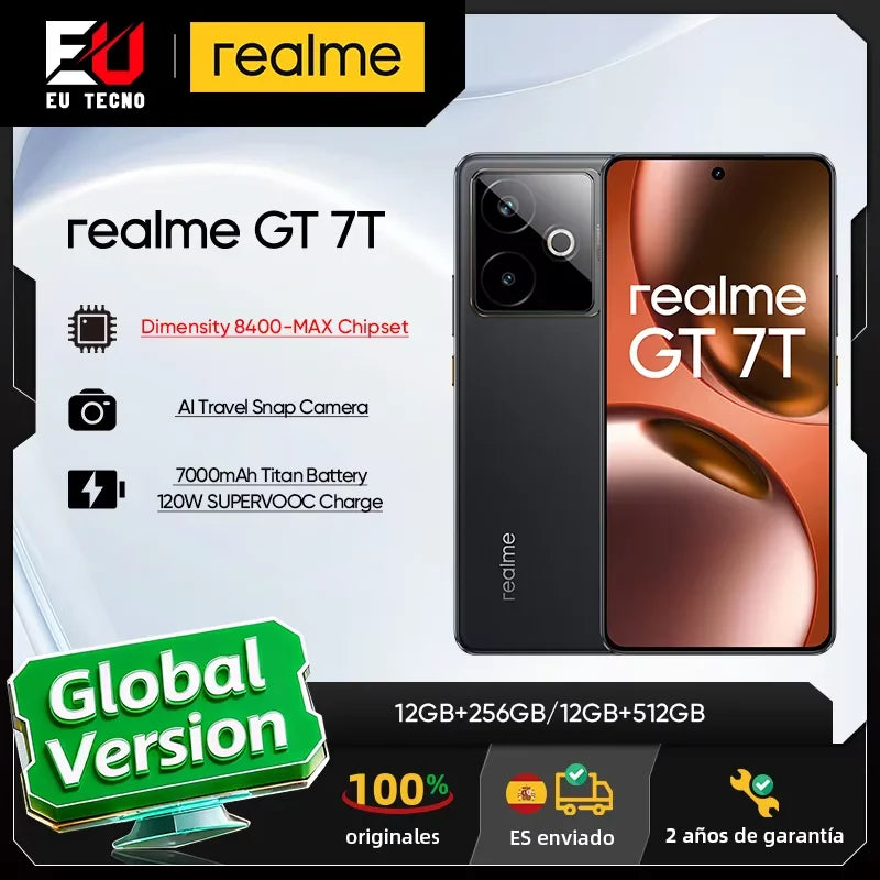 EU Version realme GT 7T 5G Smartphone Dimensity 8400-MAX 6.8inches 120Hz Display 7000mAh 120W SUPERVOOC Charge Camera  50MP Main image