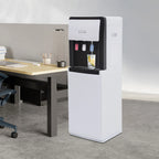 Modern White Bottom Loading Water Dispenser Hot/Cold Water Cooler Dispenser with Anti-Scalding Design for Offices Homes Gyms
