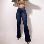 Elastic Waist Sexy Bodycon Denim Jeans Women Streetwear High Waist Elastic Slim Fit Slightly Hip Lift Fashion Jeans Trousers