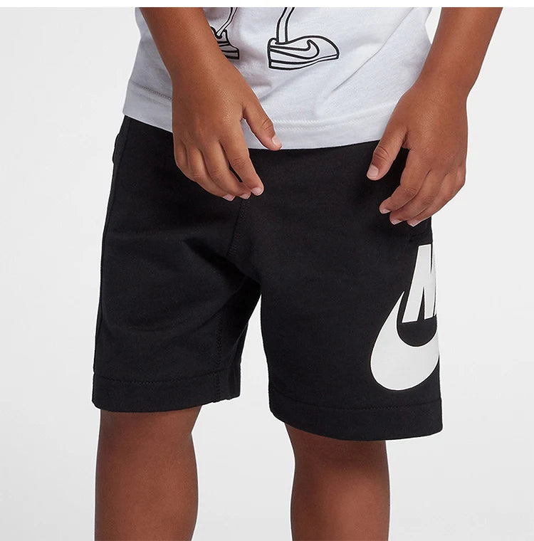 Nike genuine summer children's retro sports logo printed straight leg shorts HA5017-023