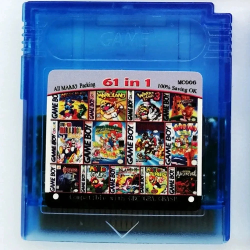 GBC Game Combo Pokémon Series 61in1 108in1 Game Video Game Cartridge Card, English Version for GBC/GBA/SP/GBM