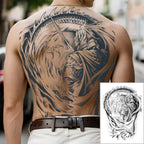 Magic Juice Ink Waterproof Tattoo Stickers Full Back Large Size Herbal Juice Temporary Tattoos Men Body Art Dragon Tiger