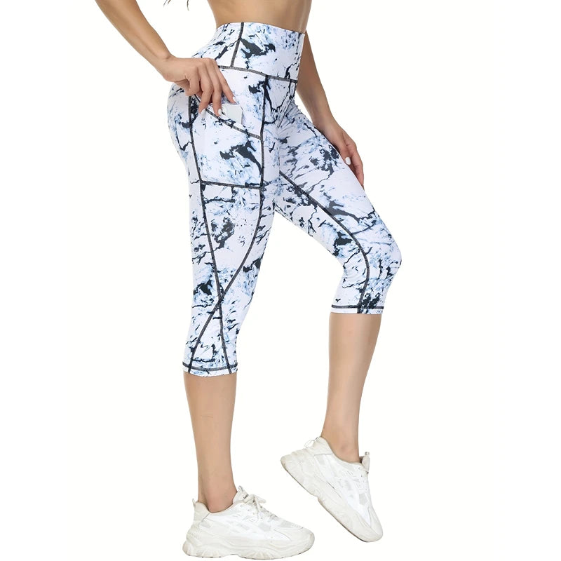 Women's High Waist Yoga Pantyhose with Pockets Tummy Tightening Sweatpants (Non-See-Through) Sports Fitness Running Pantyhose Main image