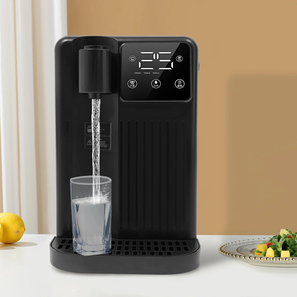 1700W 3L Instant Hot Water Dispenser 3s Heat LED Touch Screen Electric Kettle 25-99°C Temp Control EU Plug for Home Office Black