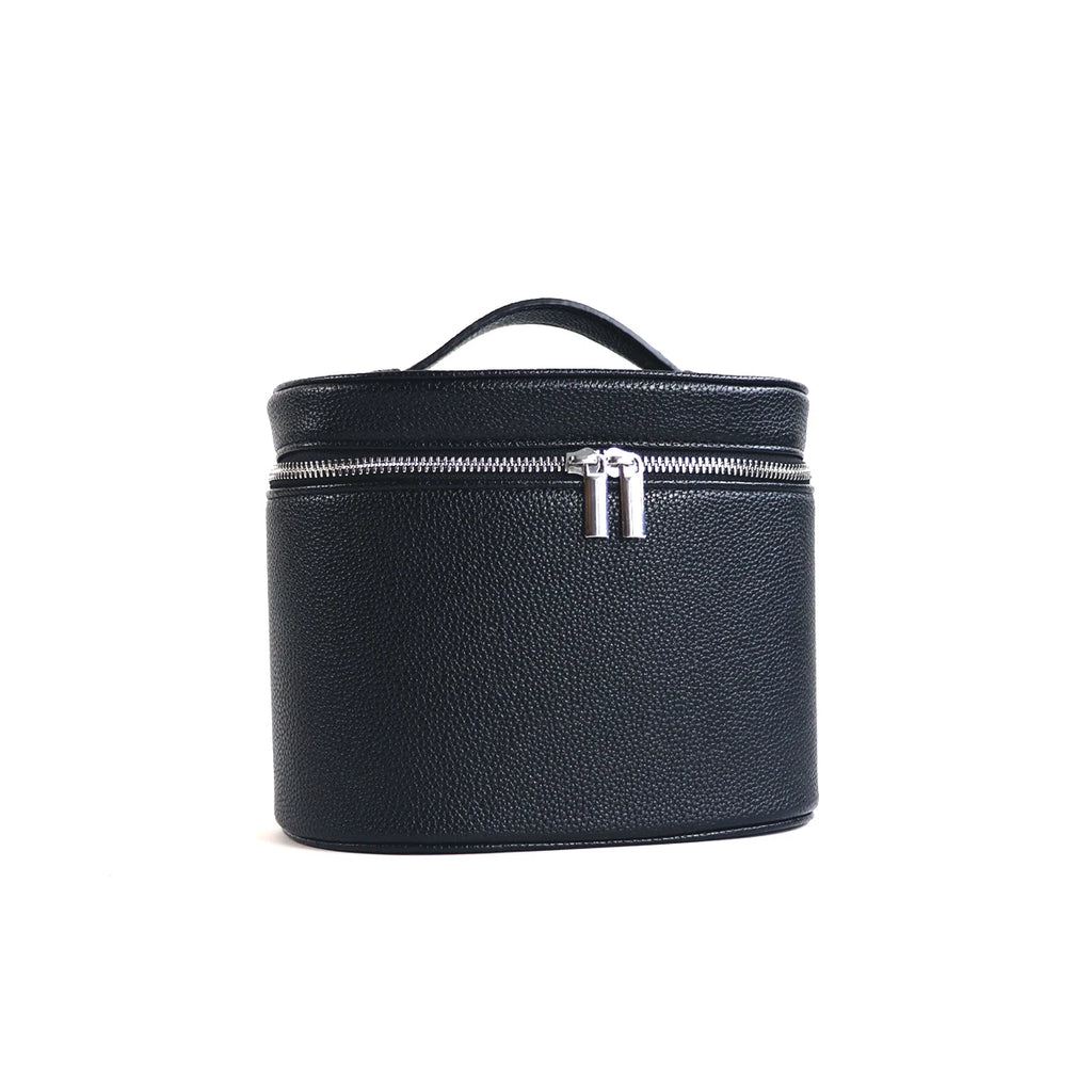 Large-capacity PU leather cosmetic box with internal storage box, customizable names and letters, travel portable cosmetic bag
