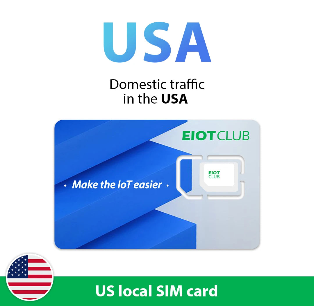 EIOTCLUB USA Prepaid SIM Card 1GB AT&T, T-Mobile, High Speed Network, Data-Only SIM for Phone Security Camera Router Hotspot Main image