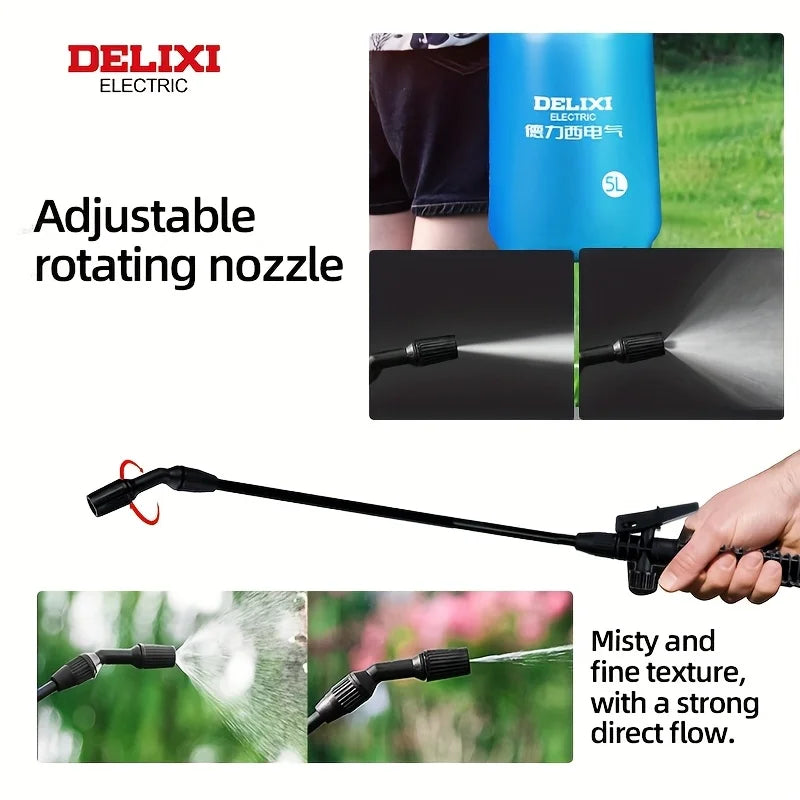 DELIXI ELECTRIC 3/5/8L Garden Sprayer Hand Pump Pressure Sprayer,Multi-Purpose Hand Pressure Garden Sprayer,for Lawn Garden