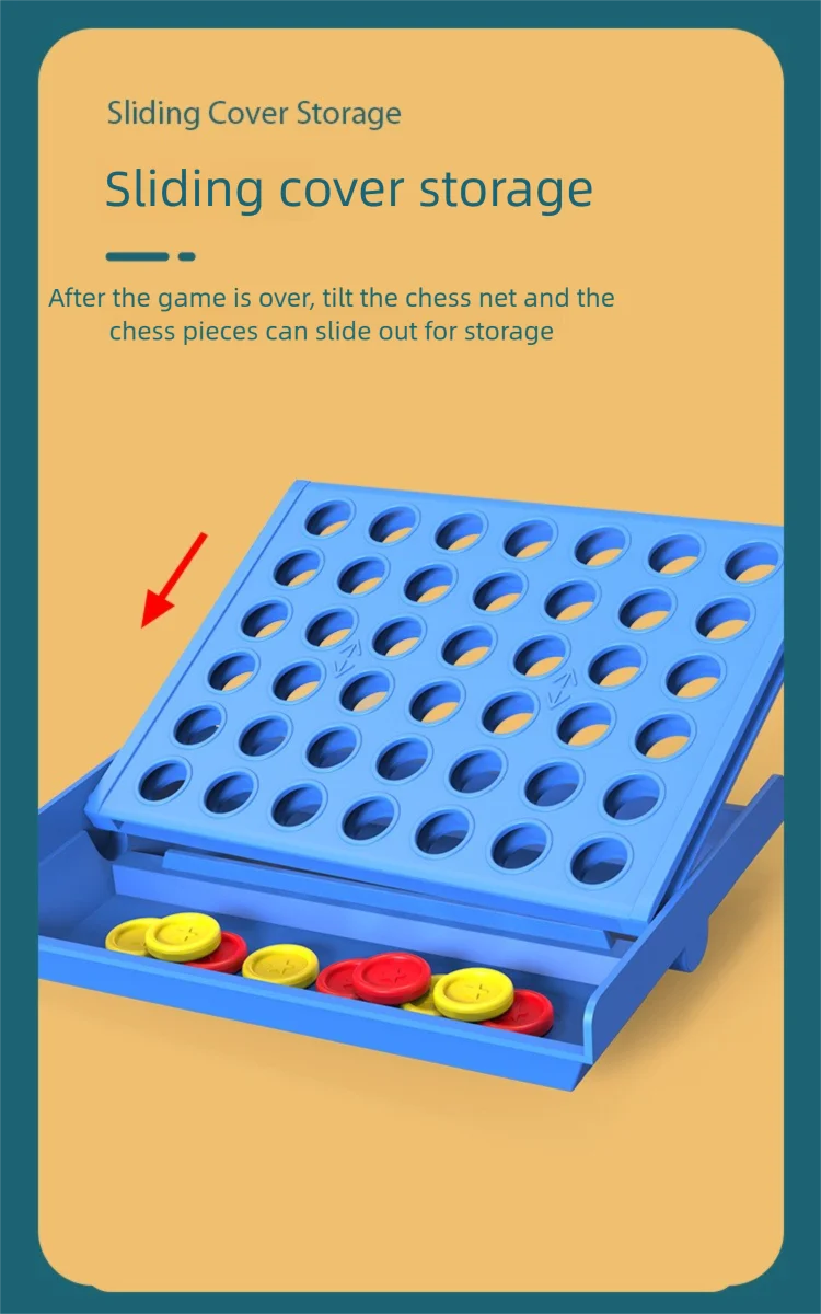 Classic Connect Four Board Game Four in a Row-2 Players Strategy Puzzle Toy for Family Game Kids Adults Durable Plastic Grid Set