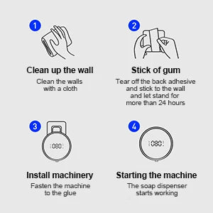 Automatic Foaming Soap Dispenser - Touchless Wall Mount, LED Temp Display, USB Rechargeable for Bathroom, Kitchen&Commercial Use