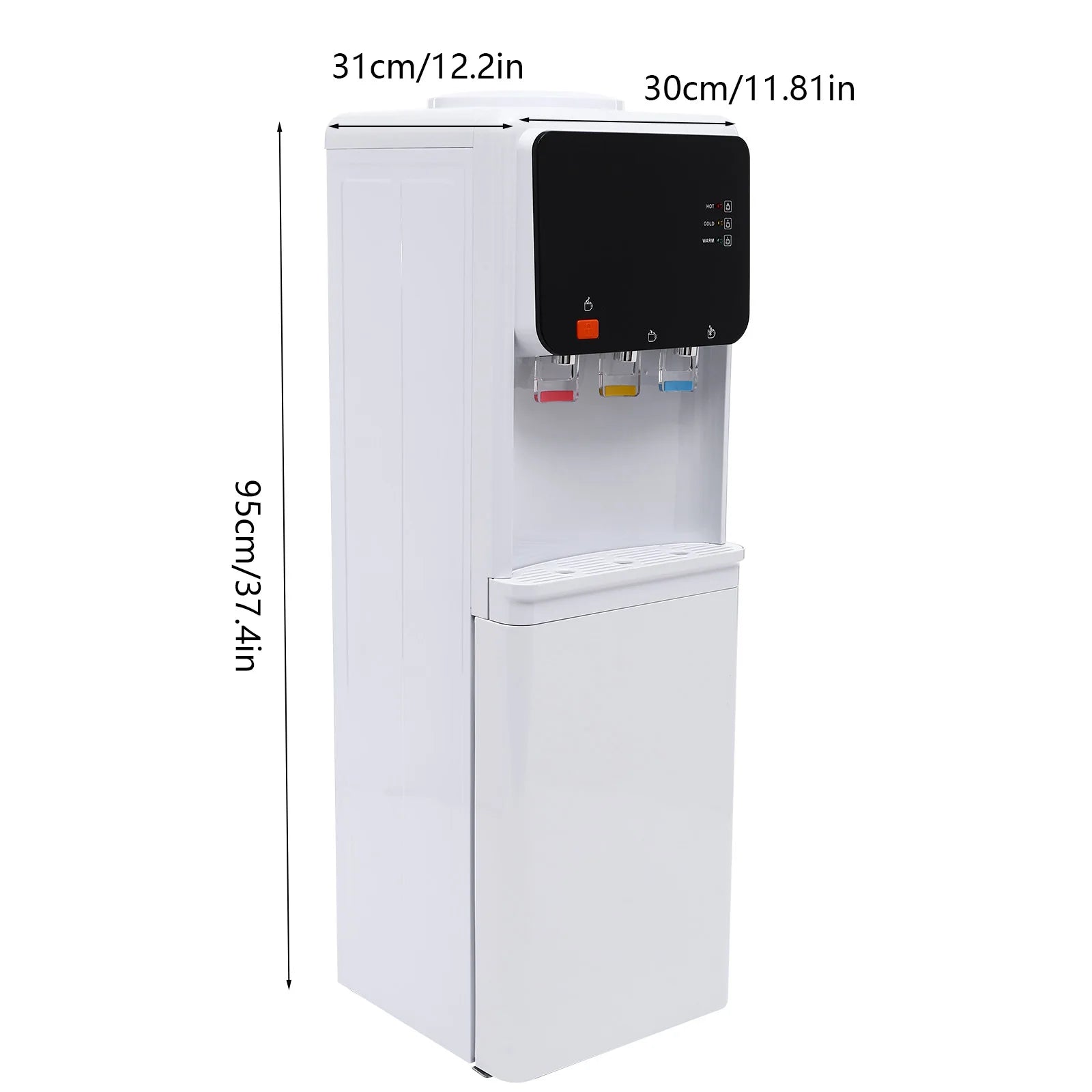 Hot&Cold Water Dispenser 500W Fast Heating 75W Cooling ABS Stainless Steel Home Office Electric Water Cooler with Child Lock