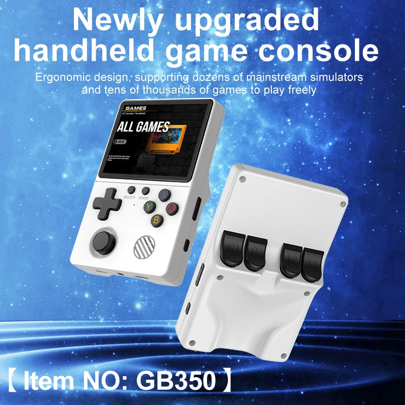 Newly Handheld Game Console with Multi-Platform Operation Support, HD IPS Screen, 3D Joystick, Ergonomic Game Console GB350 Secondary image