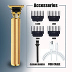 New！T9 Electric Hair Trimmer/Accessories | USB Professional Shaver | 0mm Bald Fade Cutting Machine Portable for Men Home Haircut