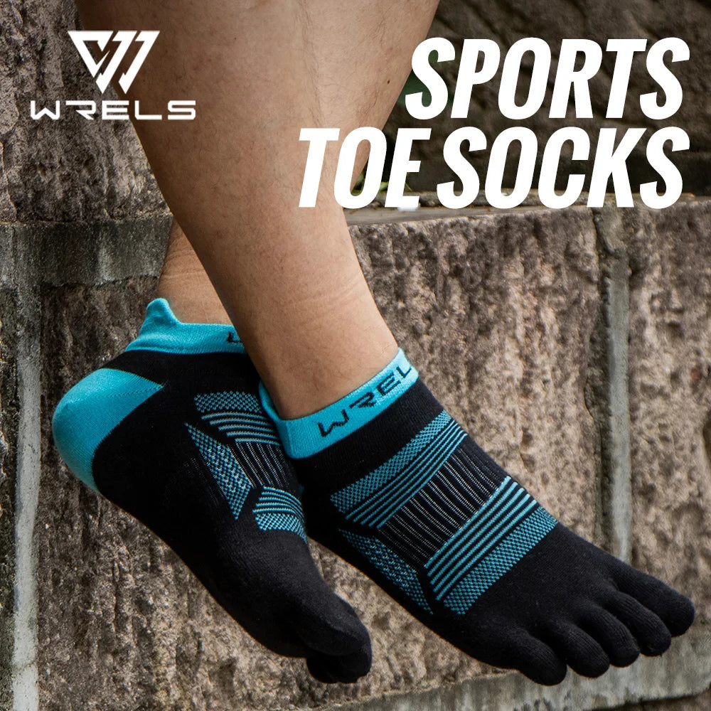 WRELS Toe Socks Running Socks for Men Women Athletic Breathable Five Finger Socks High Performance Athletic  Five Toe Socks