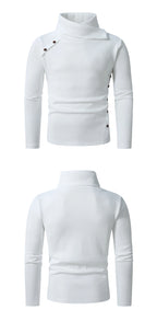 2026 New Men's White Turtleneck Sweater, British-style Black Pullover, Asian Sizes M-4XL. Gray Sweaters