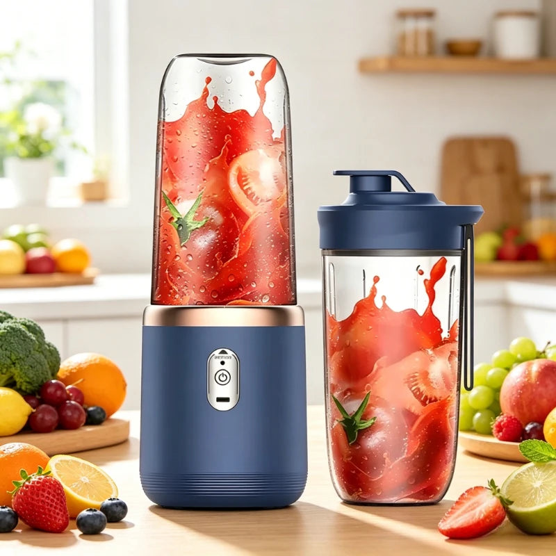 Portable Blender Bottle Electric 6 Blades Multifunction Juice Blender Fresh Juice Smoothie Blender Ice CrushCup Food Processor Main image