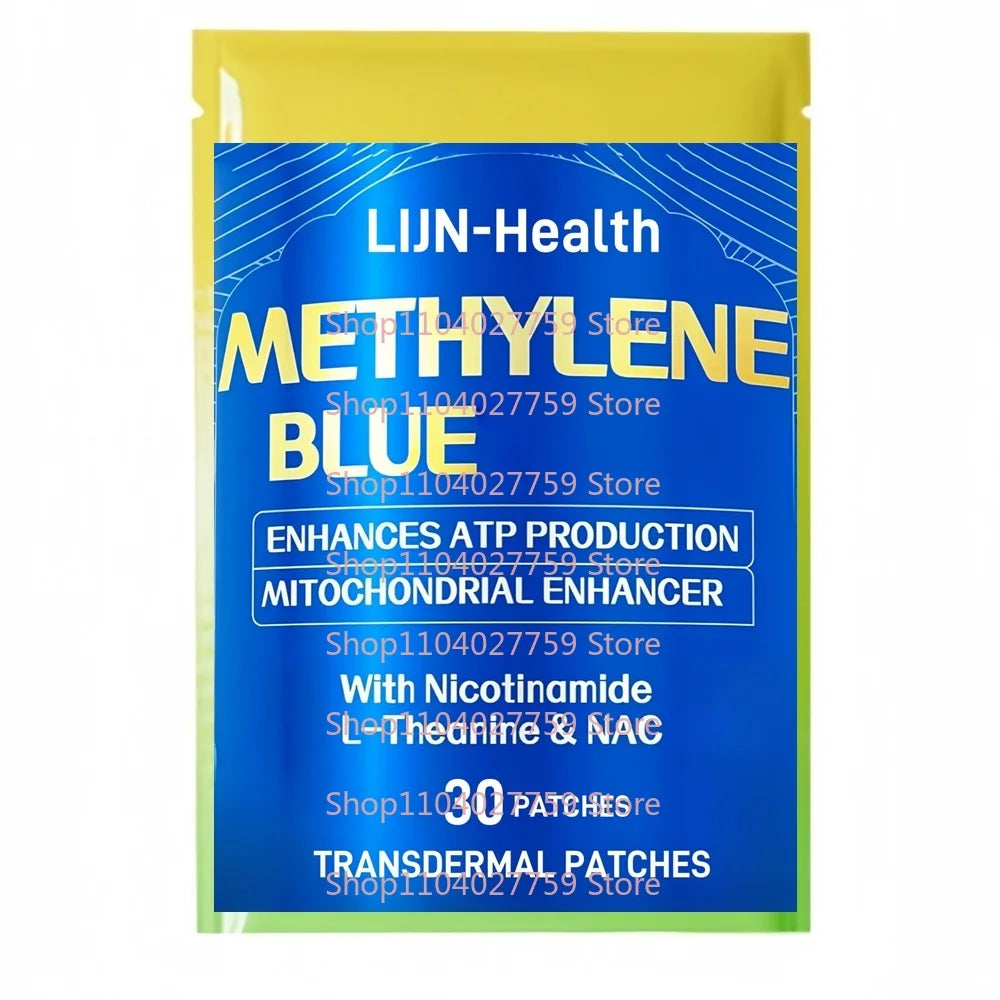 30 Patches Methylene Blue Transdermal Patches With NAC, Vitamin  B3 & L-Theanine, Brain & Mitochondrial Support Main image