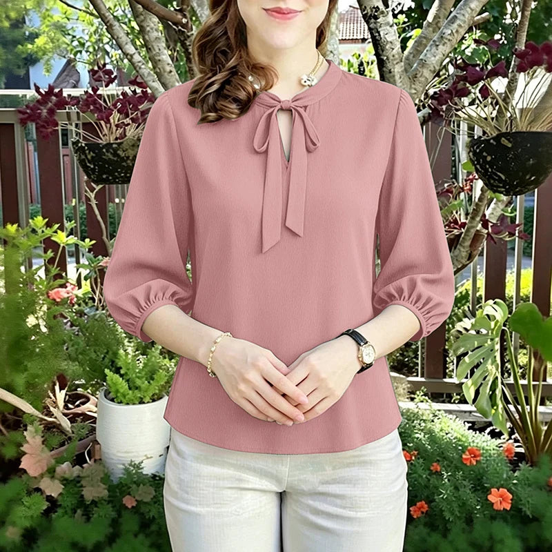 Summer Solid Color Blouse 2026 ZANZEA Women Tops Trend Casual O Neck Short Sleeve Blusas Female Elegant OL Work Shirt Mujer