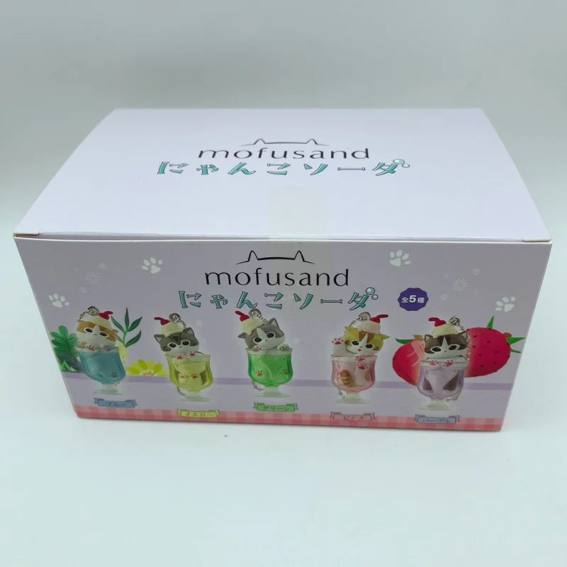 In Stock New Mofusand Cat Pudding Cold Drink Pendant Mini Figures Blind Box Anime Figures Ornaments Dolls Birthda Xmas Gifts Toy
