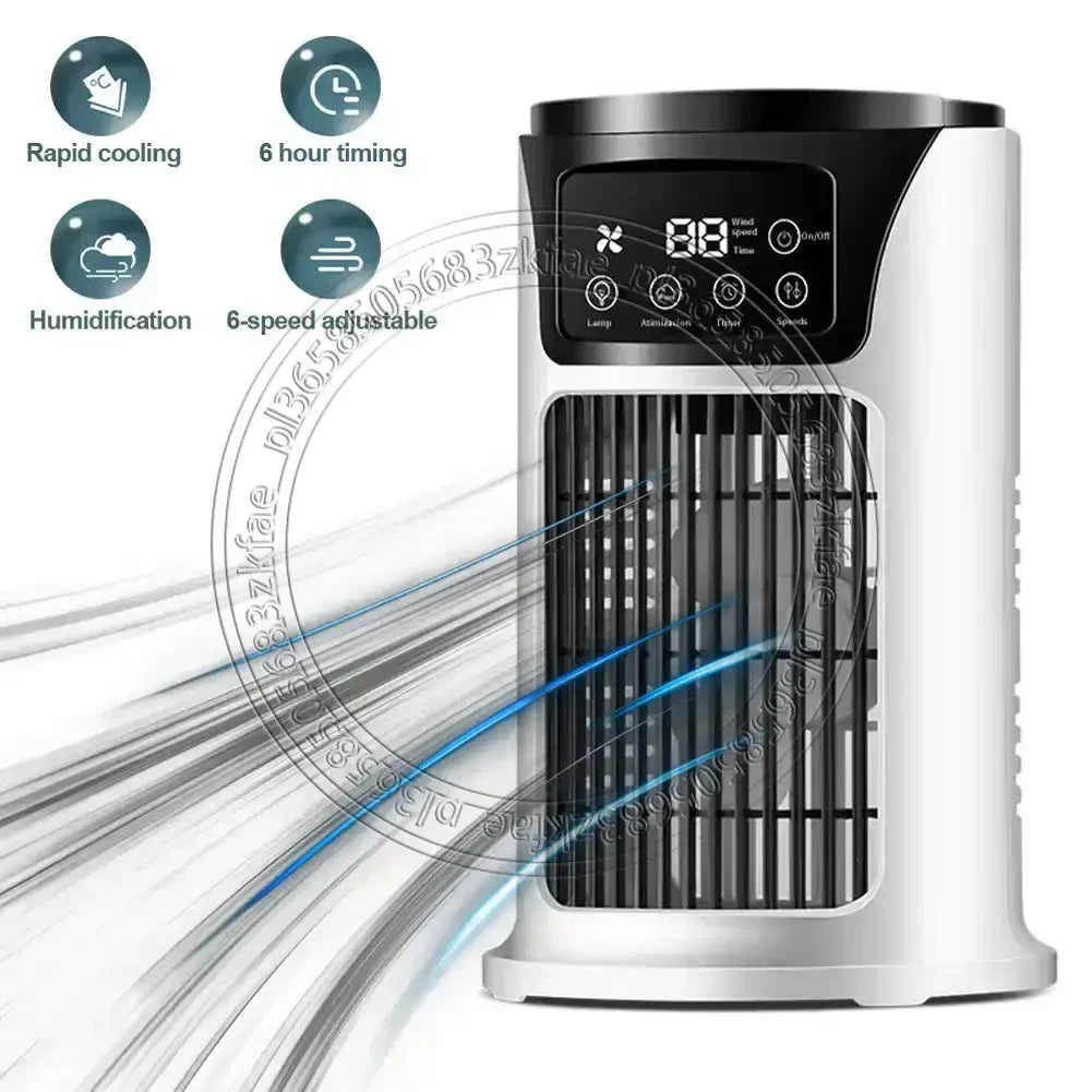 Multifunctional Evaporative Cooling Fan Portable Cold Air Conditioner Small Air Cooler Natural Air-cooled Fan for Desk