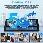 10Inch Tablet Android14 12GB RAM 64GB ROM Octa Core WiFi Dual Camera with Stylus Keyboard Mouse Headphones Case Computer PAD Set