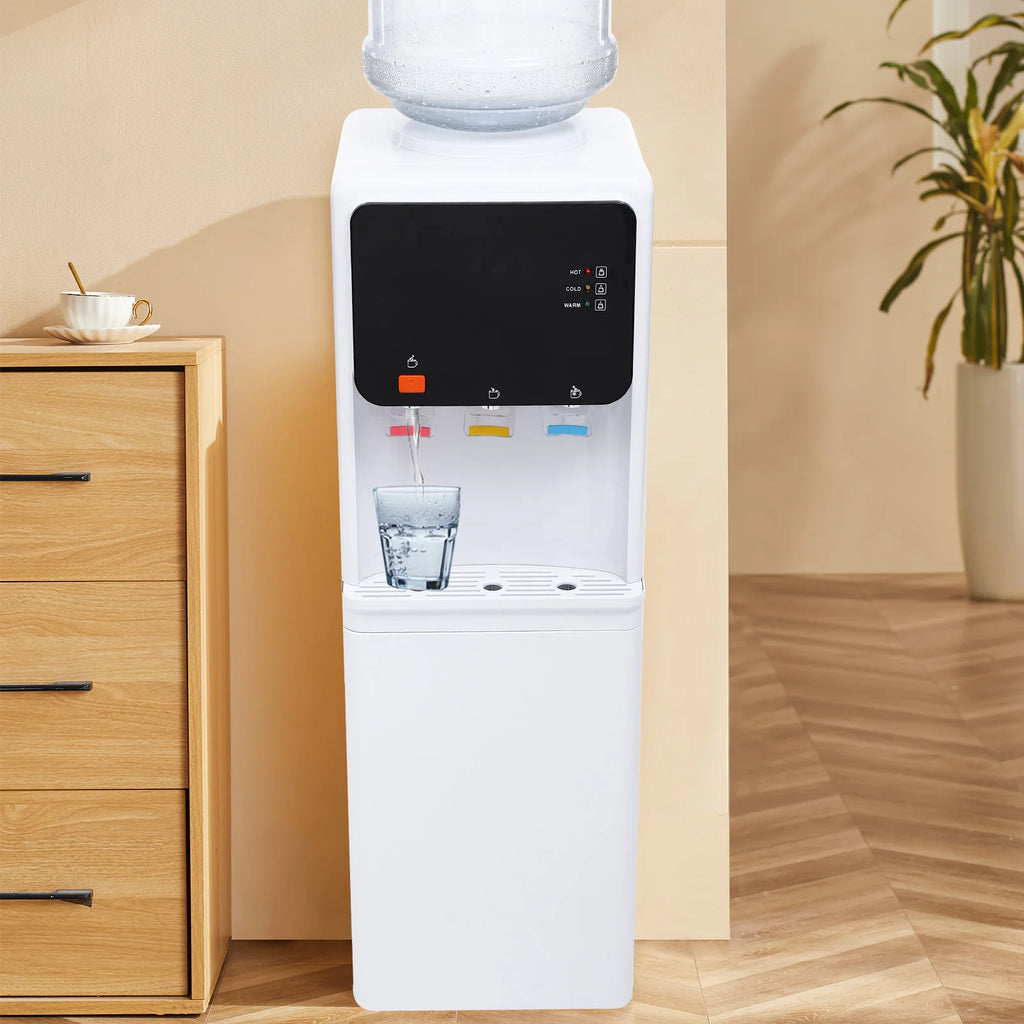 Hot&Cold Water Dispenser 500W Fast Heating 75W Cooling ABS Stainless Steel Home Office Electric Water Cooler with Child Lock