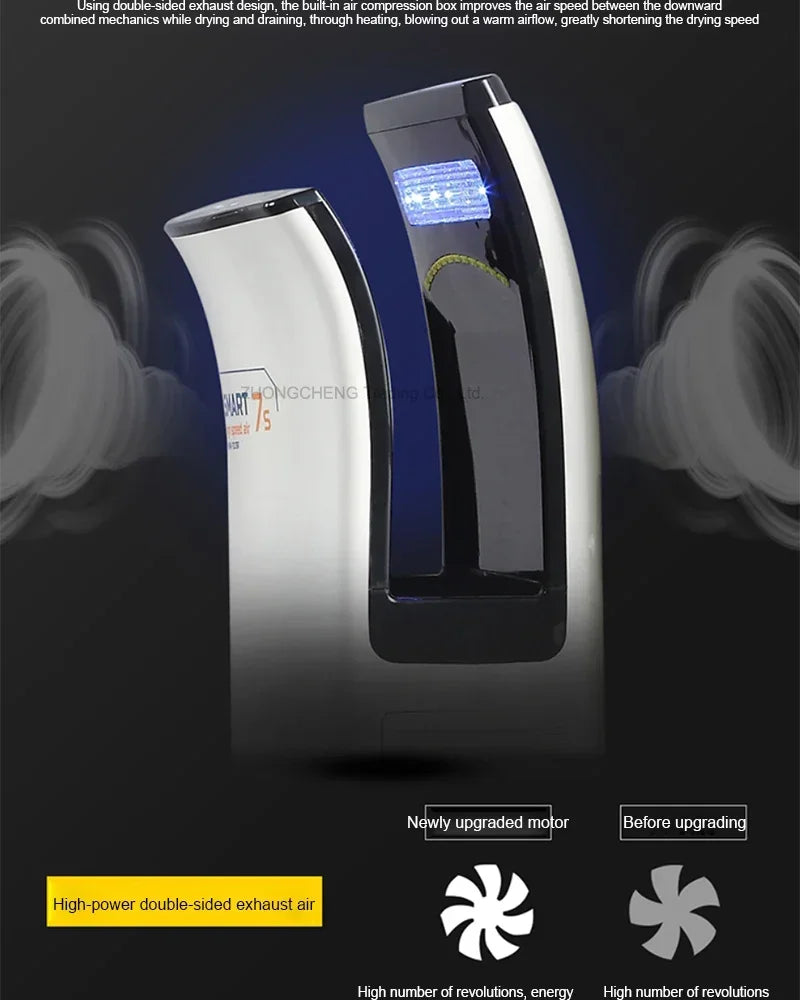 Full New Hand Dryer Induction Hotel Restauran High Speed Jet-type Hand Drying Machine Double-sided hand dryer 220v