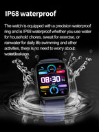 2025 New AI Diagnosis Blood Lipids Uric Acid Body composition Test Smart Watch For Men ECG+PPG Bluetooth Call Health Smartwatch