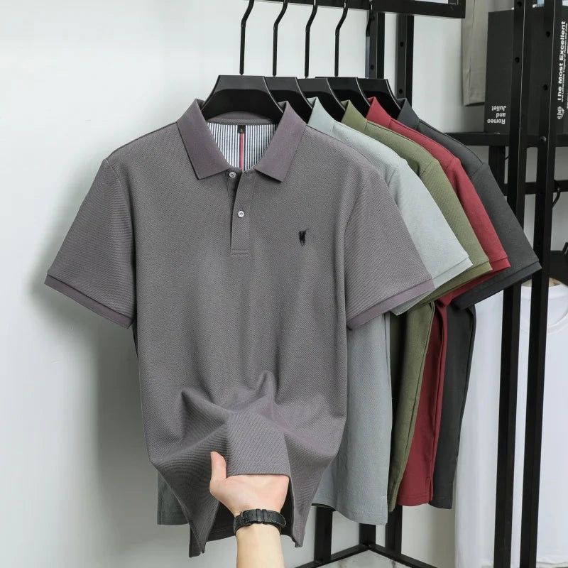 100% pure cotton short sleeved polo shirt high-end luxury brand fashion Paul Pony embroidery golf men's business casual T-shirt