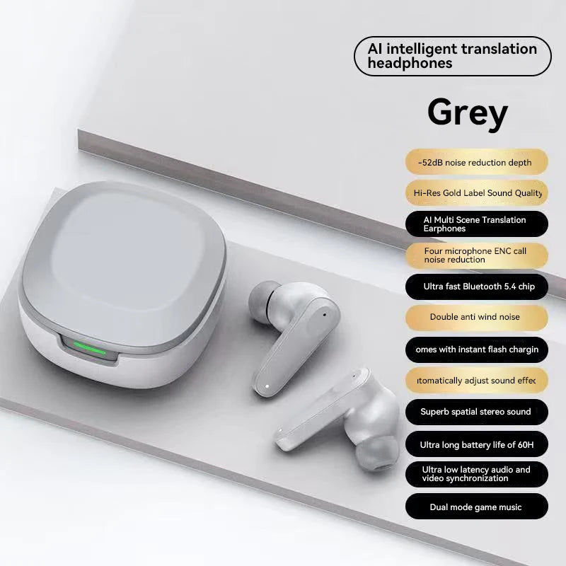 Lenovo AI Intelligent Translation Bluetooth Headset Support Multi-Language Wireless Earphone In-Ear Business Headphones With APP