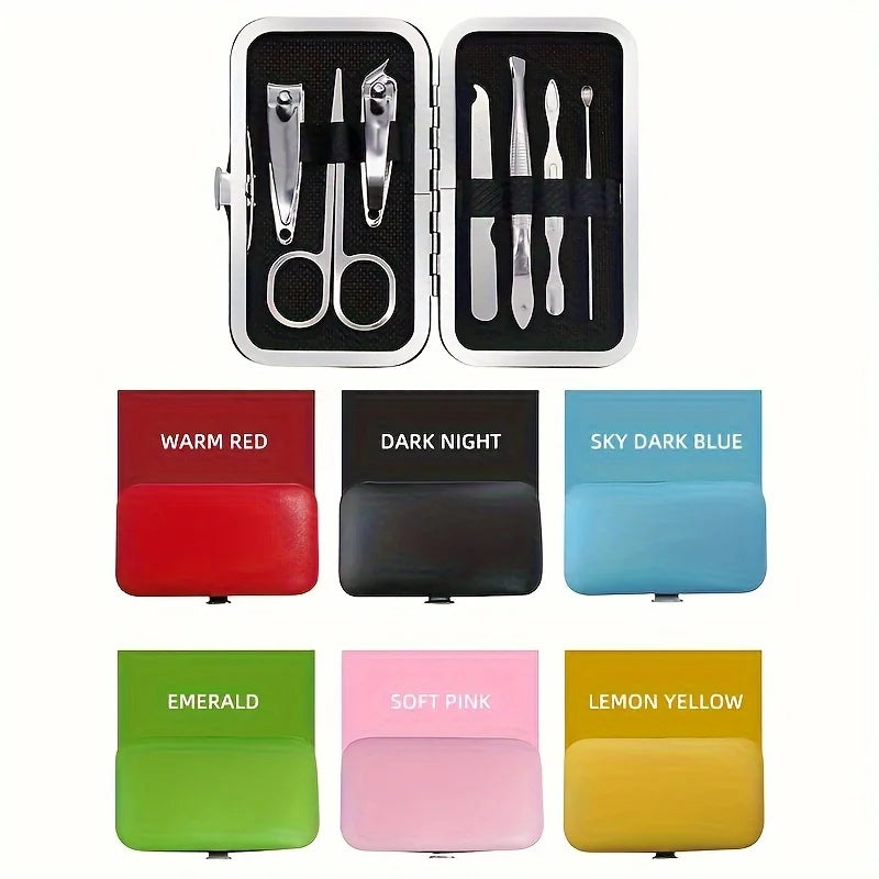 7-piece nail clipper set for home use, foot trimmer, beauty kit, nail clippers, nail tools, stainless steel nail clippers, packa