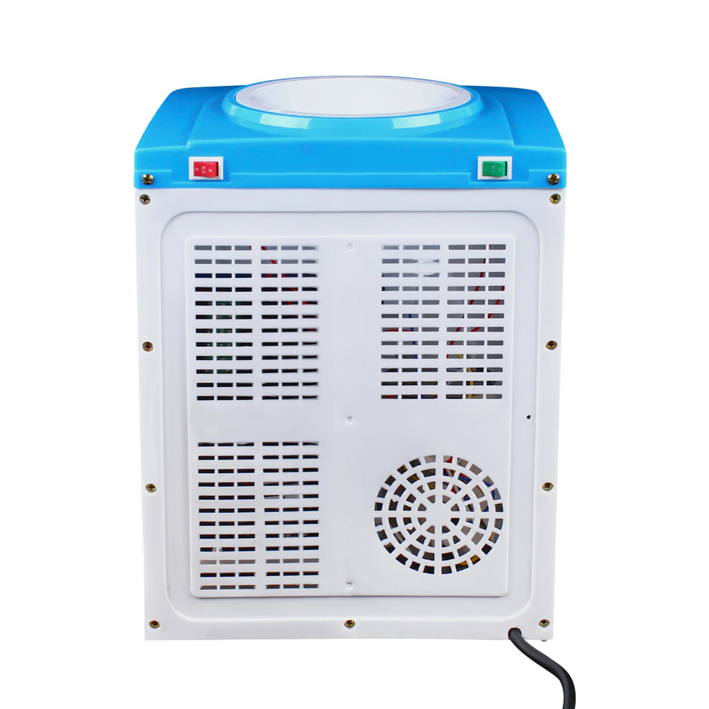 Compact Hot and Cold Water Dispenser, Energy-Saving Desktop Water Cooler Stainless Steel Mini Drinking Station for Office Home