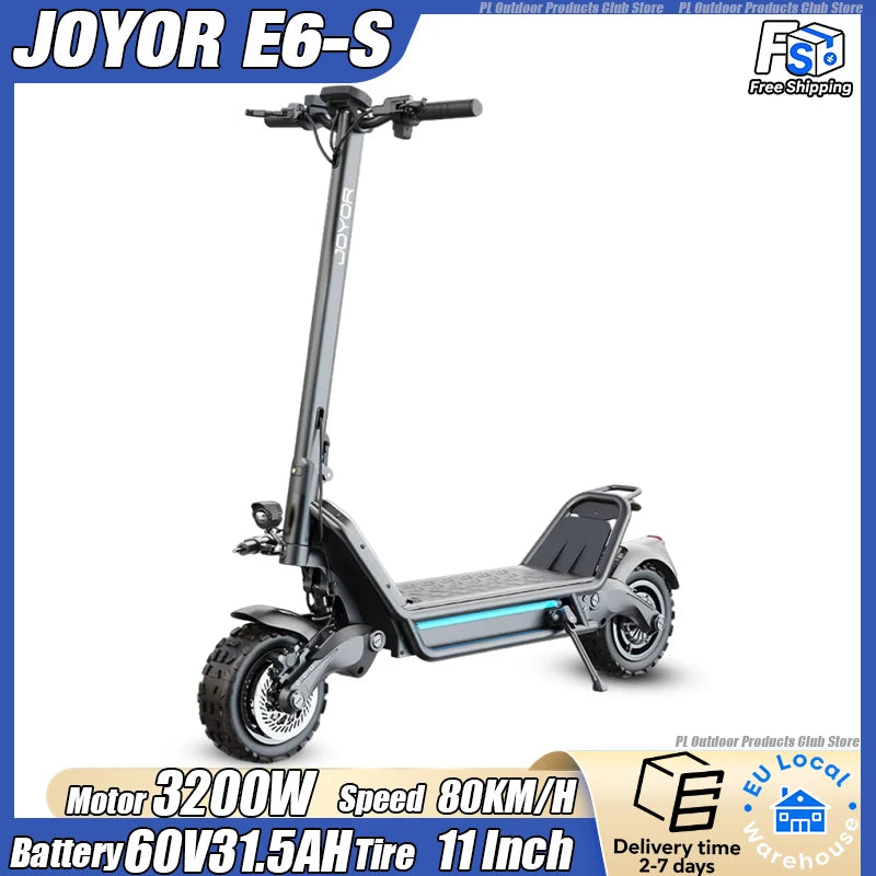 JOYOR E6-S Adult Electric Scooter 3200W Motor 60V31.5AH Battery Off-road EScooters NFC Unlock Hydraulic Brake Foldable E-Scooter Main image