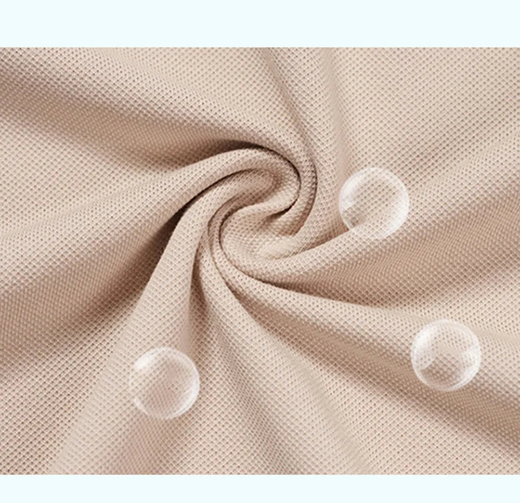 Summer men's POLO shirt fashionable ice silk quick drying short sleeved T-shirt solid color loose fitting business collar top
