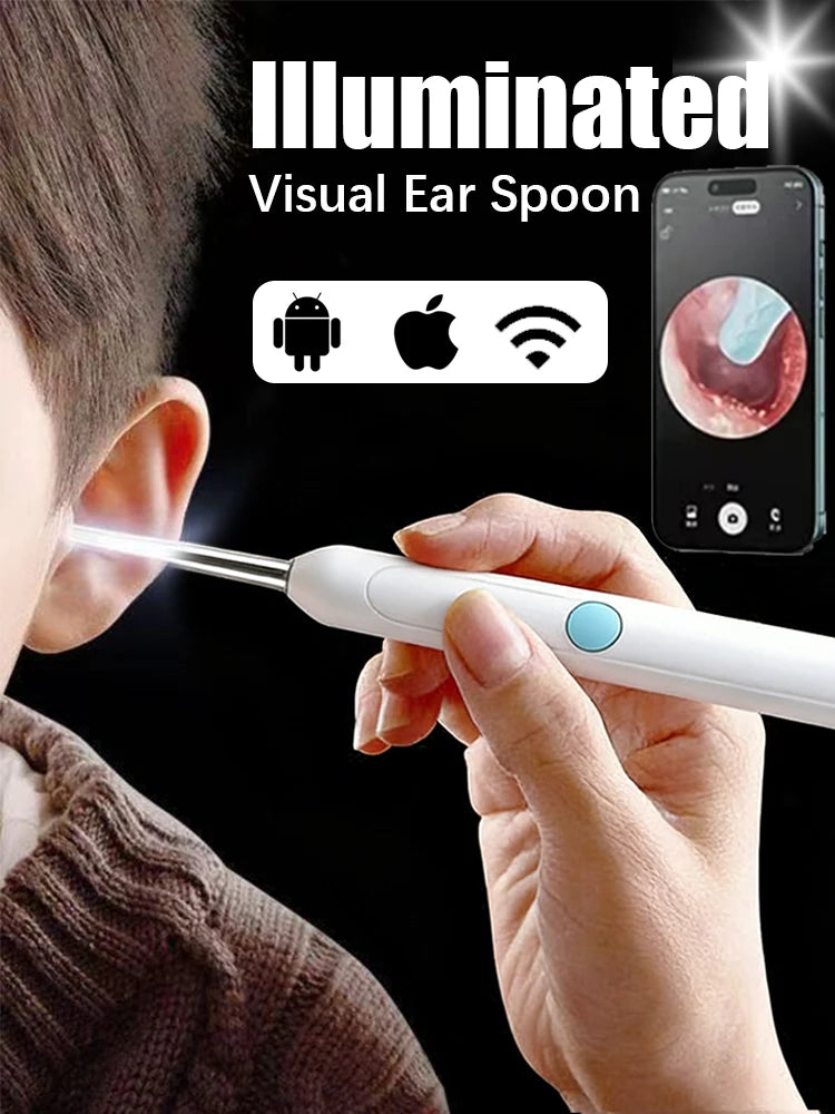 Generation-2,Visual Ear Wax Cleaner Camera Safe Earwax Removal Endoscope Ear Cleaning Tools Ear Care,Black,white styles,Hot sale Main image