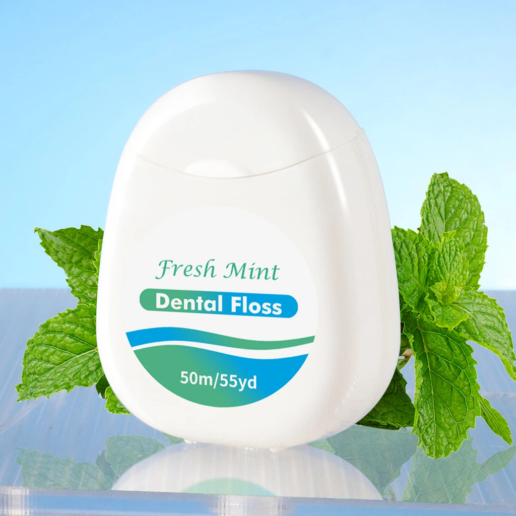 6/3/1 pcsWhite Box Mint Dental Floss Roll - Cleaning Oral Tools - Dental Floss Stick Adult Home Set - Cleaning Interdental Brush