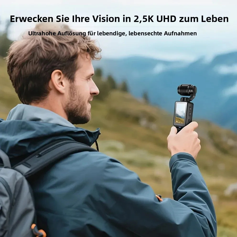 4K HD Video Recording Camera with 1.9" CMOS, USB Rechargeable, 180° Rotating Action Camcorder for Vlogging, Live Streaming Secondary image