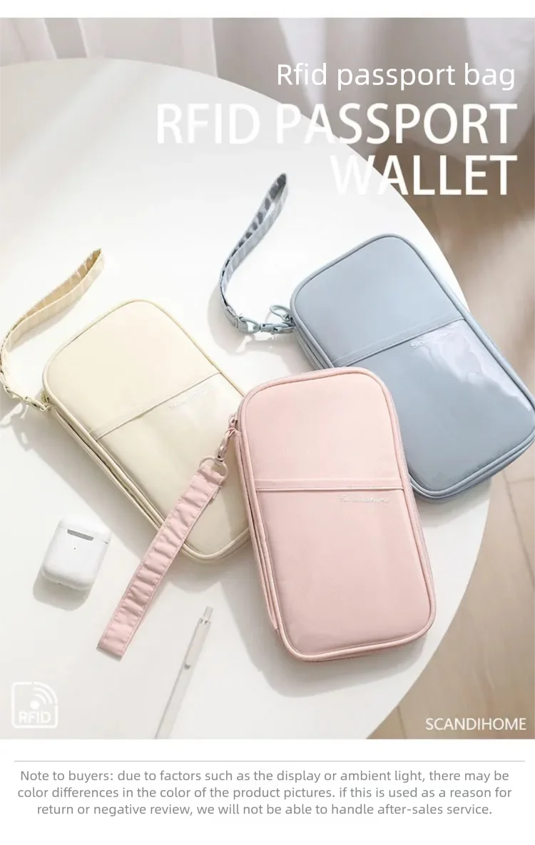 RFID Blocking Passport Holder Travel Wallet Durable Anti-Theft Card Slots Protective Case Flights Travel Organizer for Women Men