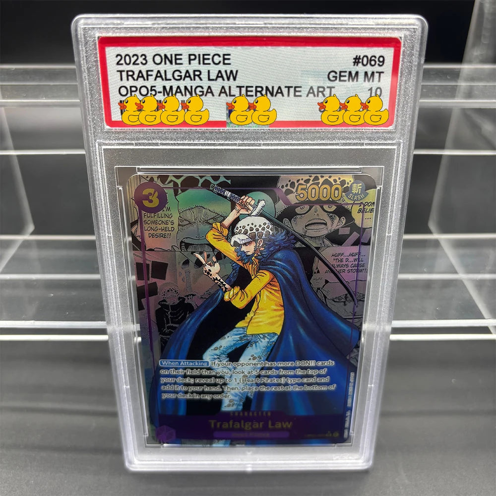 DIY OPCG Rating Card Collection Card 2023 ONE MONKEY D. LUFFY OPO5-MANGA ALT.ART Copy 10Points Rating Card Anime Game Gift