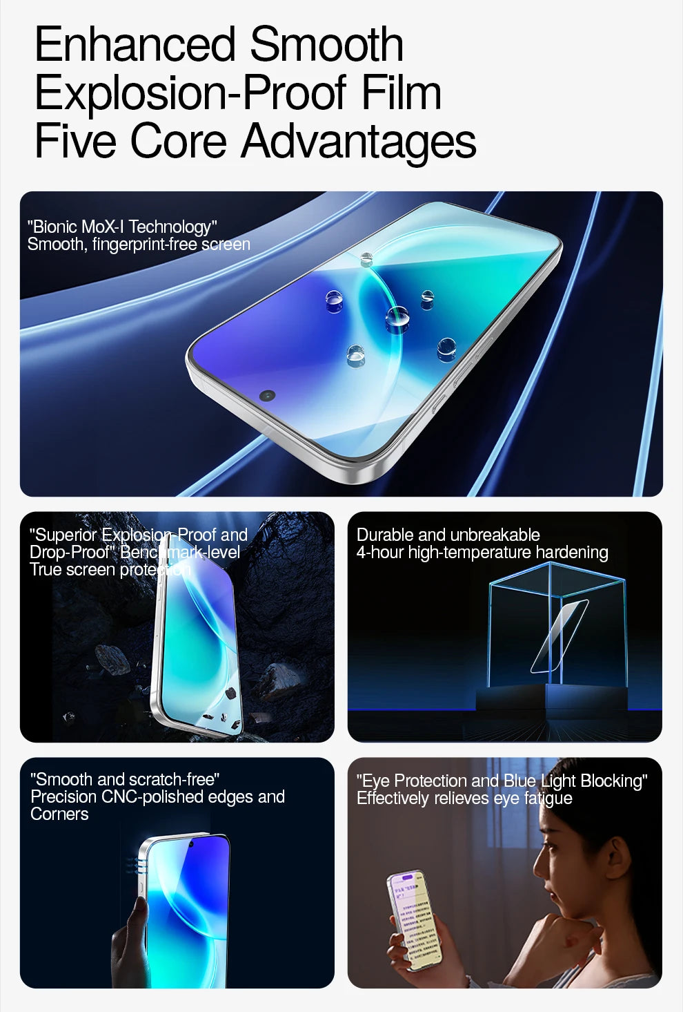 SmartDevil 2PCS Screen Protector for Vivo X200 Pro Mini X300 HD Anti-blue Light Tempered Glass Non-full Cover Anti-fingerprint