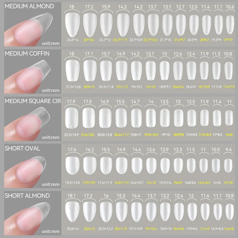 UR SUGAR 3PCS False Nails Set With 420Pcs Matte Soft Gel Tips Solid Glue Gel Remover Quick Nail Extension Kit Nail Beauty Starte