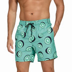 DATIFER Men's Sports Short Beachwear New Style Polyester Printing Fitness Beach Pants Surfing Swimming Trunks Bathing Swimwear