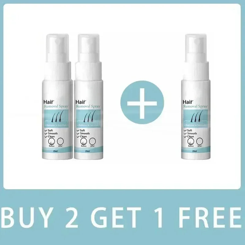 Permanent Hair Removal Spray Dissolves Hair Instantly Sprays On Effortlessly Gentle on Skin Pain-Free Long-Lasting Results