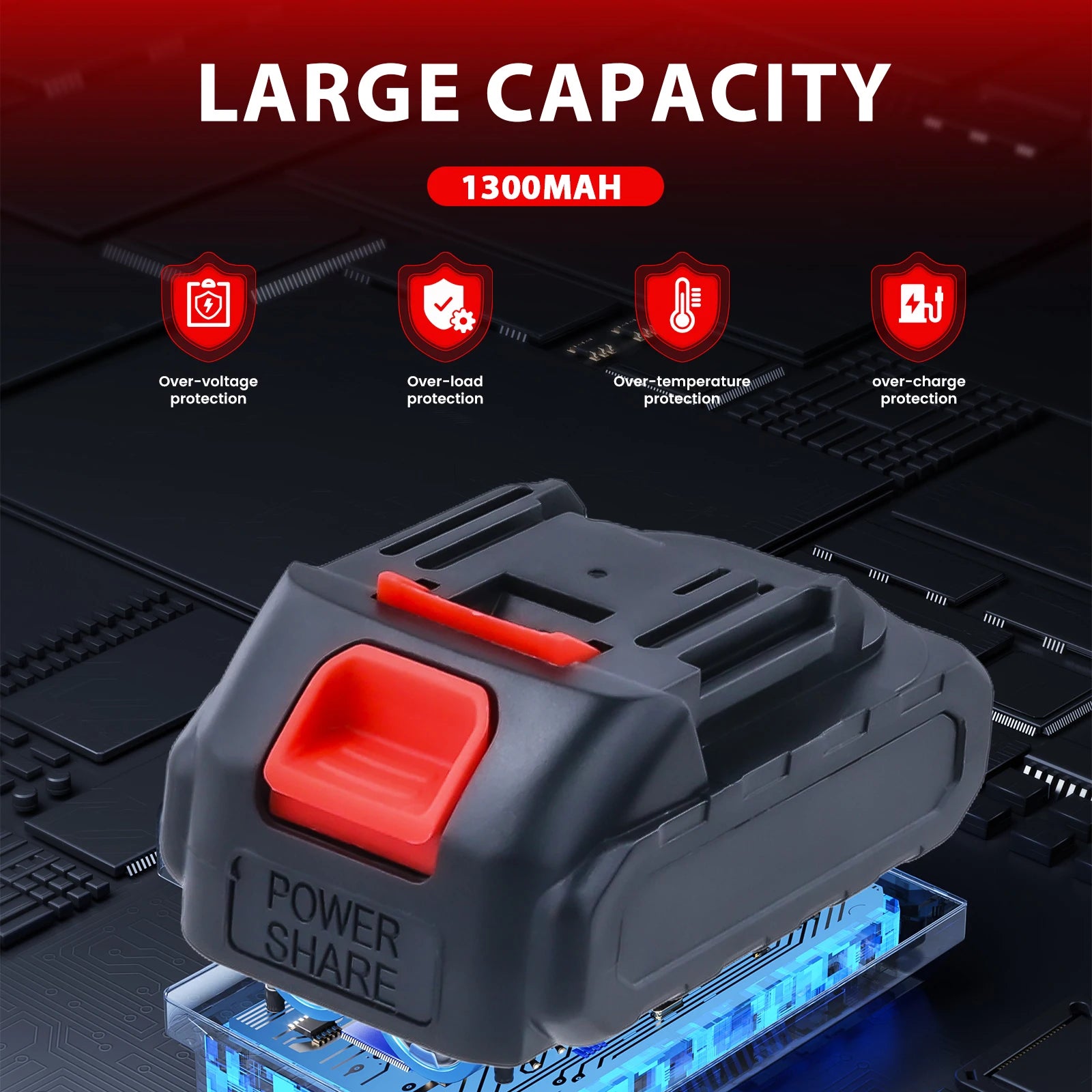 Podofo Brushless Electric Pruning Shears 2.5-Inch Cordless Garden Branch Cutter Battery Powered Shrub and Tree Trimming Tool for Landscaping Orchard Yard Maintenance