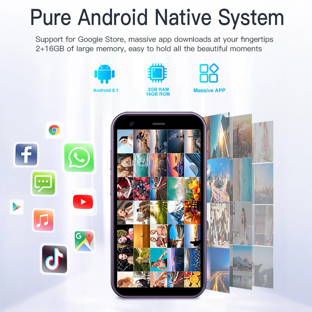 SERVO 15SE Mini Smartphone 3G WCDMA WiFi Hotspot Android OS Play Store WhatsAPP 2GB+16GB 2 SIM Card 3.0" Super Small Smart Phone