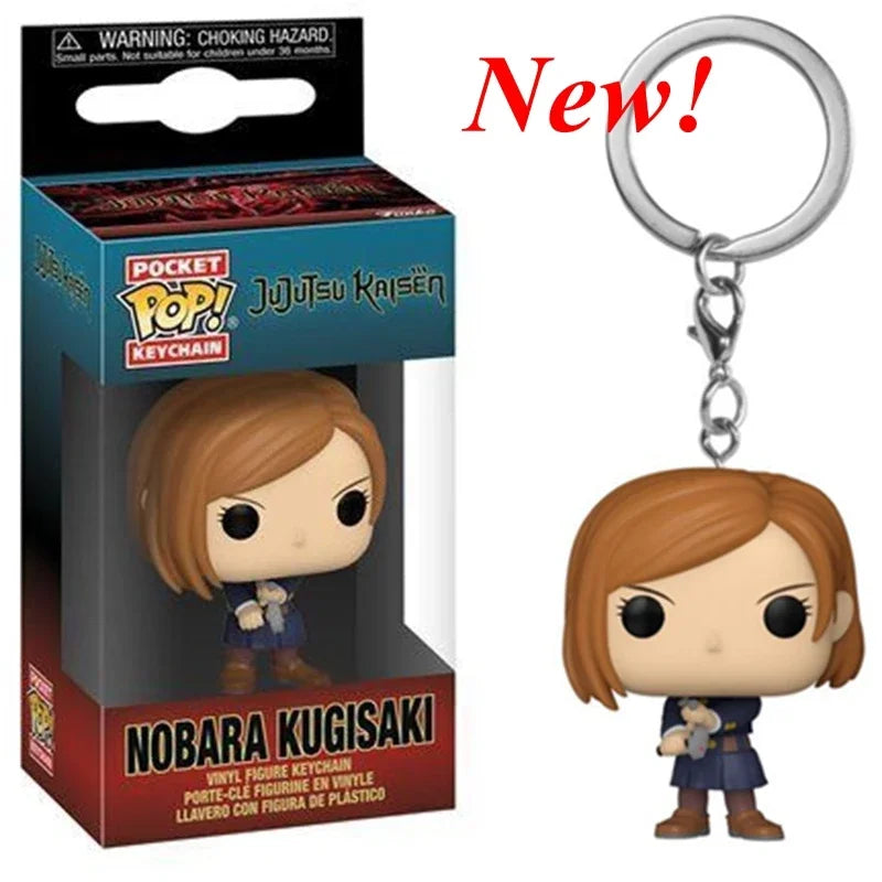 Newest FUNKO Pocket Keychain Jujutsu Kaisen Megumi Yuji Itadori Nobara Kugisaki Satoru Action Figure Collection Toys for Gifts