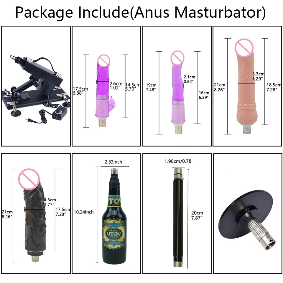 ROUGH BEAST Sex Machine for Women and Men with Dildo Attachment Automatic Masturbation Machine 3XLR Connector Sex Toys Products
