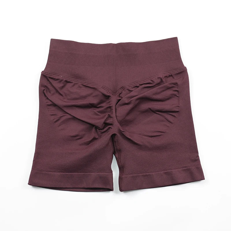 Impact Shorts 4.5" Seamless High Stretch Low Ribbed Band Subtle Glute Contour Shorts Fitness Workout Yoga Gym Shorts