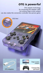 R36S Retro Handheld Video Game Console Linux System 3.5 Inch IPS Screen Portable Pocket Video Player R35S 64GB 15000 Games
